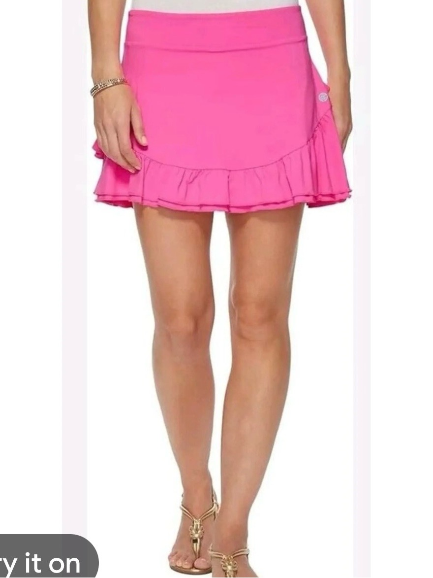 Lilly Pulitzer Hot Pink Luxletic Ruffle Skort